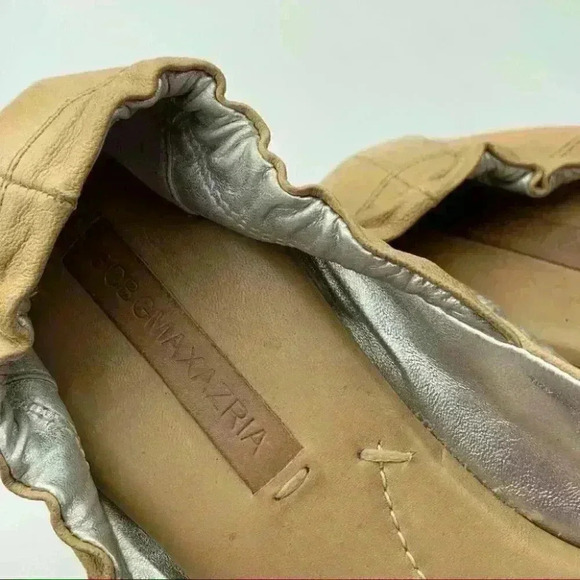 Bcbgmaxazria flats sz 8.5 38.5 tan leather studded - Picture 10 of 12